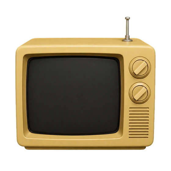 An old portable television